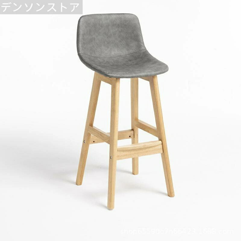 カウンターチェア イス おしゃれ 椅子 ハイチェア キッチン 床傷防止 足置き付き カウンター ダイニング ハイスツール バーチェア 2