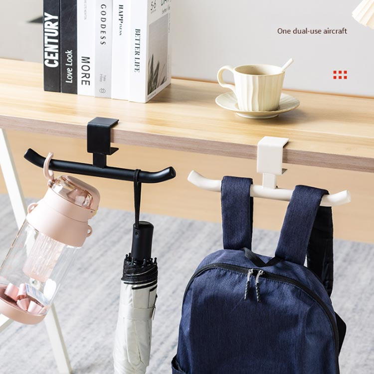 lifeactiveのデスク横ランドセルハンガー コンパクト カウンター リュックハンガー バッグハンガー 調節ネジ 収納ハンガー テー 挟む カバン 穴あけ不用 デスク横 ランドセルラック リュックハンガー ランドセルホルダー クランプ｜アングル3
