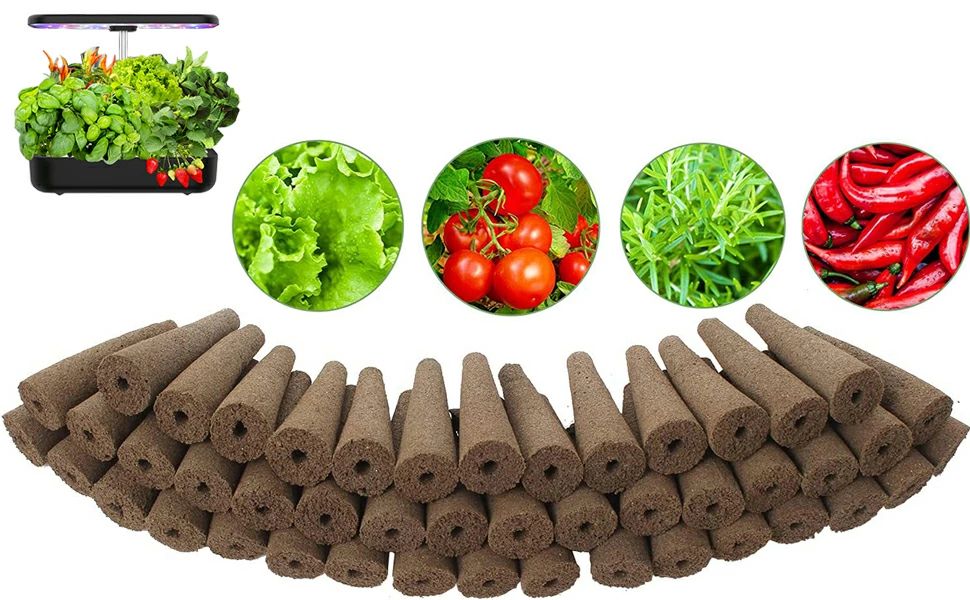lifeactiveの野菜栽培 50個入り 家庭菜園 12個入り ポットすいこう栽培 水耕栽培キット用 苗床 種まき スポンジ培地 水耕栽培 ガーデン 植物育成 水耕栽培用スポンジ 室内 水耕栽培キット 有機 ウレタン培地 容器育苗ポット｜アングル2