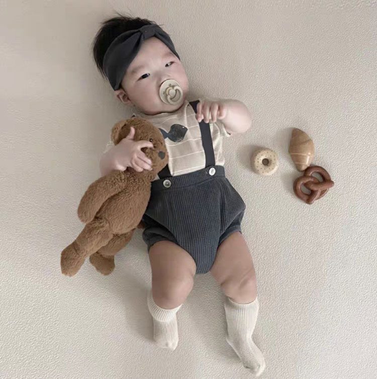lifeactiveの90 80 ボトムス カ 男の子 パンツ単品 短パン オーバーオール 幼児 サロペット 女の子 かわいい 赤ちゃん キッズ 66 子供 下着 73 サスペンダー ベビーパンツ ショートパンツ ベビー服｜アングル3
