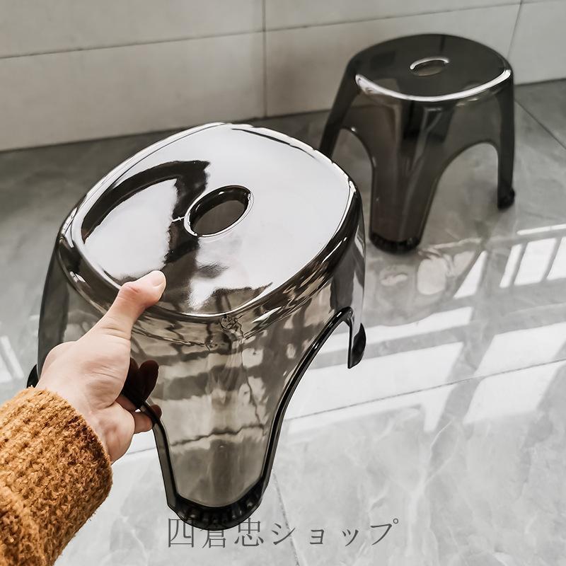 透明 浴用椅子 いす 風呂場 滑り止め バスチェア 風呂イス 踏み台 バスグッズ クリ...