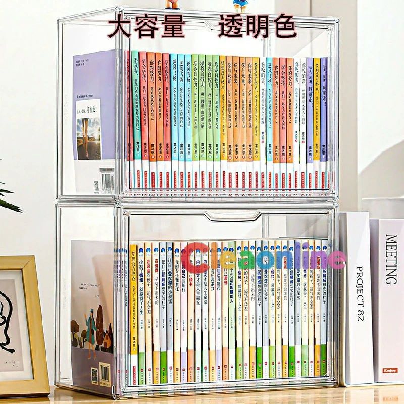 全透明 単行本 ホコリなどの汚れから守る 卓上収納ラック書類ホルダー 本 フィギュ...