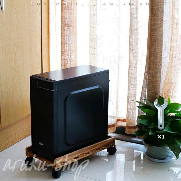 PCワゴン 熱対策 パソコン置く台 加湿器 デスクトップ用 デスクトップPCラック CPUスタンド 台車 パソコンスタンド CPUワゴン 除湿器 木製 ほこり対策 キャスター付き PCスタンド 観葉植物 パソコン本体設置用 ゲーミングPC ストッパー付 CPU収納ラック 家電 [2]