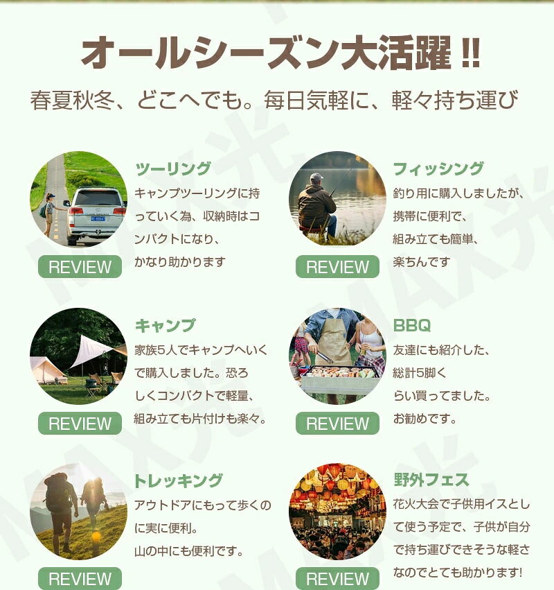 超軽量 チェアー 折り畳み式 アウトドアチェア ソファ代わり 折りたたみ椅子 ローチェア キャンプチェア キャンプ椅子 チェア 3色 軽量 おしゃれ コンパクト 椅子 コンパクト 選べる イス 室外 アウトドア lifeactive-10041964 lifeactive サンプル画像3