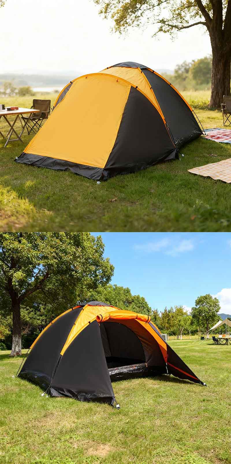 テント 広々前室付き 耐水2000mm以上 インナーテント フルクローズテント メッシュ シルバーコーティング 4人用 ドーム型 キャン テント UVカット ドームテント キャノピー フィールドキャンプドーム lifeactive-10042567 lifeactive サンプル画像2