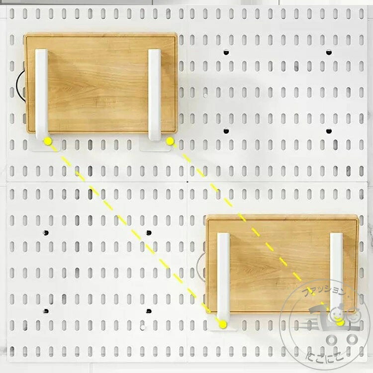 お洒落 キッチン用品 有孔ボード インテリア 工事不要 耐荷重 リビング 2枚セット ...