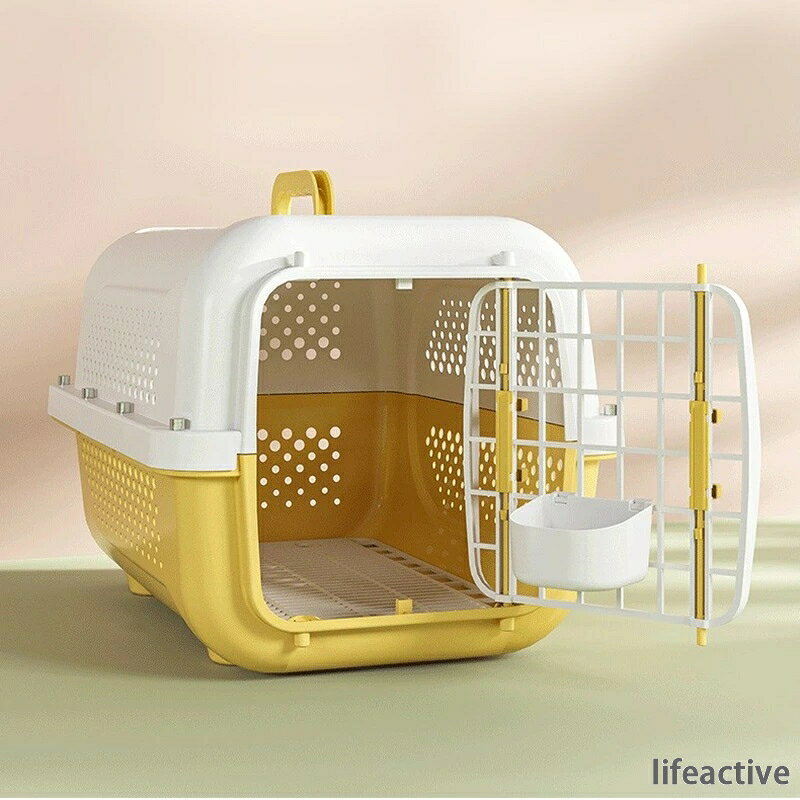ペットの航空箱、猫の犬は適用して、風通しがよくて通気性があり、携帯用の車のケージ、安全で快適な託送箱、手は宇宙箱、軽くて便利で、丈夫で、風通しがよくて網の目、折り畳んで収納して、しっかりと留めて、底の滑り止めを固定します