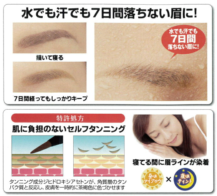 【オープンSALEポイント10倍】マイノロジセブンデイズアートアイブロウダークブラウン日本製送料無料