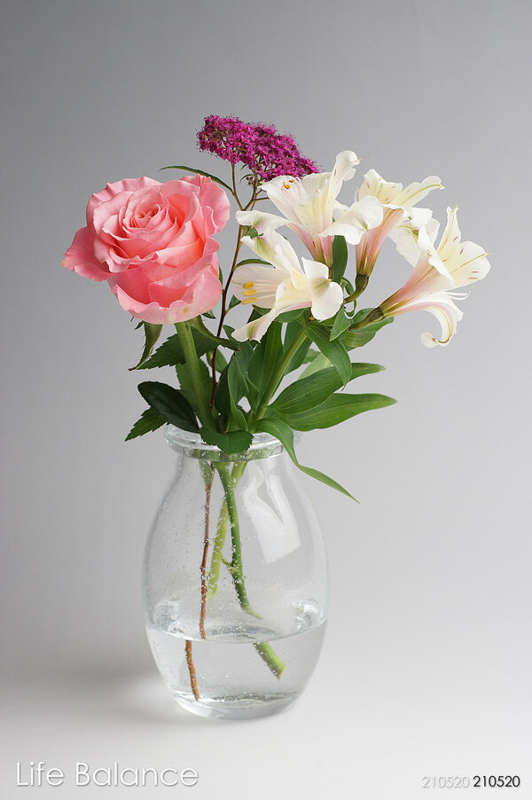 ガラス　フラワーベース　リモーネ　M　花瓶　801-2