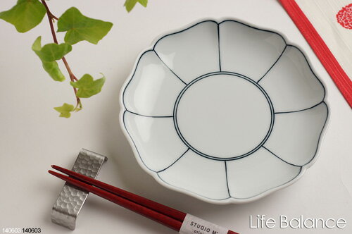 Arita Ware - 有田焼　線十草　5寸皿　（黒）