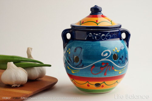 楽天市場】スペイン陶器 ガーリックポット 野菜保存ポット (102 楽天市場】スペイン陶器 ガーリックポット 野菜保存ポット (102