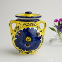 スペイン陶器 野菜保存ポット ミニガーリックポット (127) AA柄 【プレゼント】【ラッピング無料】