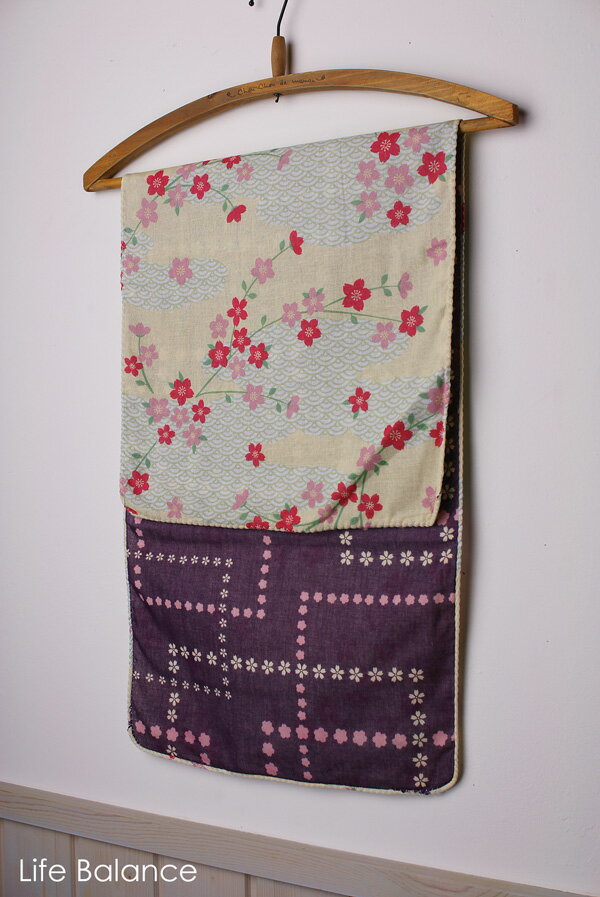 京都 くろちく 手ぬぐい41011852 両面ガーゼてぬぐい 青海波に桜