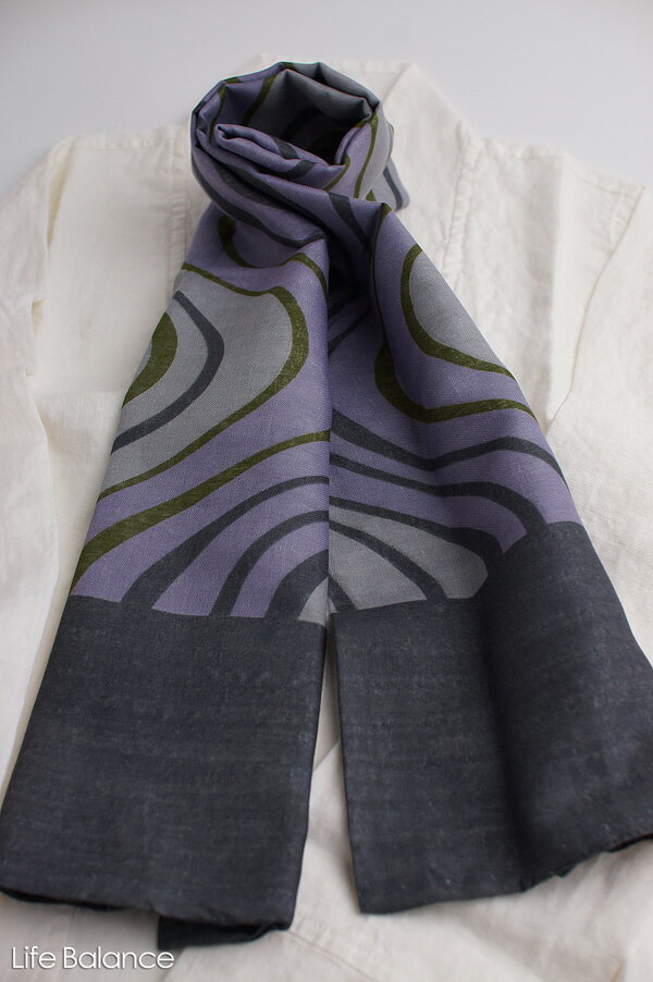 京都 くろちく ガーゼマフラー 流水 31211505