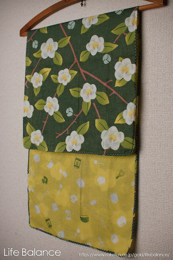 京都 くろちく 手ぬぐい 両面ガーゼてぬぐい 茶の花 41711802