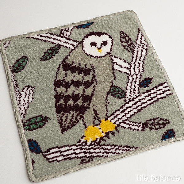 松尾ミユキ CHENILLE HANDKERCHIEF メンフクロウ シェニール織 ハンカチ