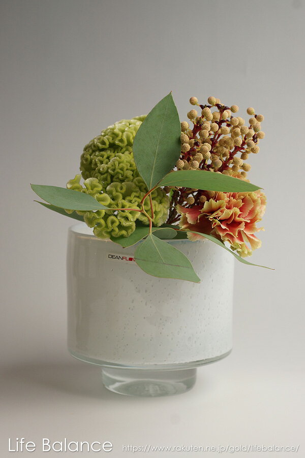 Henry Dean　ヘンリーディーン　フラワーベース　ガラス　花器　花瓶　アキコL　ホワイト　60030 | Life Balance  （ライフバランス）