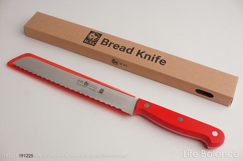 ICEL イセル　（ポルトガル） ブレッドナイフ レッド　(4562191982801)【無料ラッピング】