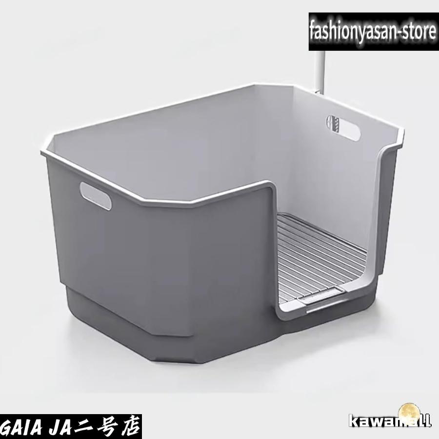 樂天商城 - 犬トイレ 囲い ワイド 犬砂トイレボックス 犬用トイレ 深いトイレ はみ出し防止 犬用トイレボックス ステンレス網 小型犬 中型犬 飛沫防