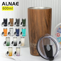 ALNAE タンブラー 蓋付き 大容量 真空断熱 コップ 持ち運び 魔法瓶 8色選択 600ml 二重構造 マグカップ ステンレス コーヒーカップ コンビニマグ ビール コーヒー 直接ドリップ 車載せでき