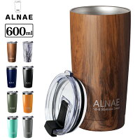 ALNAE タンブラー 蓋付き 大容量 真空断熱 コップ 持ち運び 魔法瓶 8色選択 600ml 二重構造 マグカップ ステンレス コーヒーカップ コンビニマグ ビール コーヒー 直接ドリップ 車載せでき