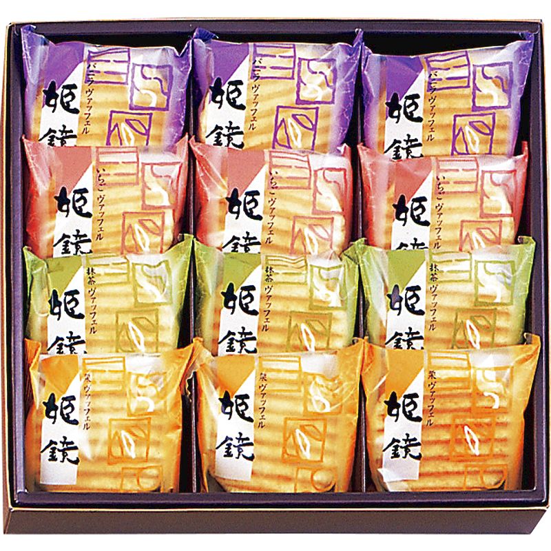 ■河内駿河屋 姫鏡 KI-15［デザート 和菓子 洋菓子 菓子 スウィーツ 波型 クッキー 米菓 せんべい 焼菓子 クリーム 詰合せ 贈り物 御礼 御祝い記念品 ギフトセット ノベルティ バレンタイン プレゼント］