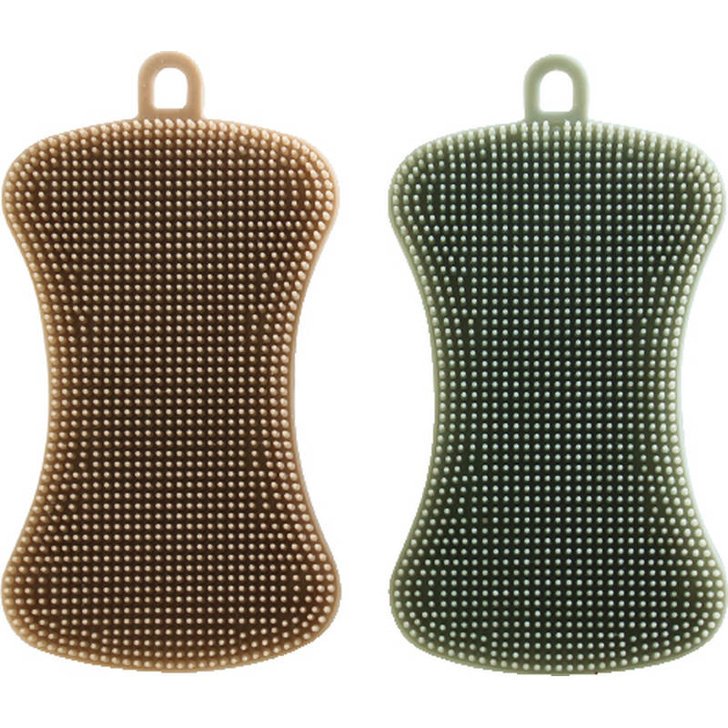 ☆【色指定不可】 エコでソフトなシリコーンたわし 7633☆［おすすめ 日用品 掃除用品 大掃除 たわし シ..