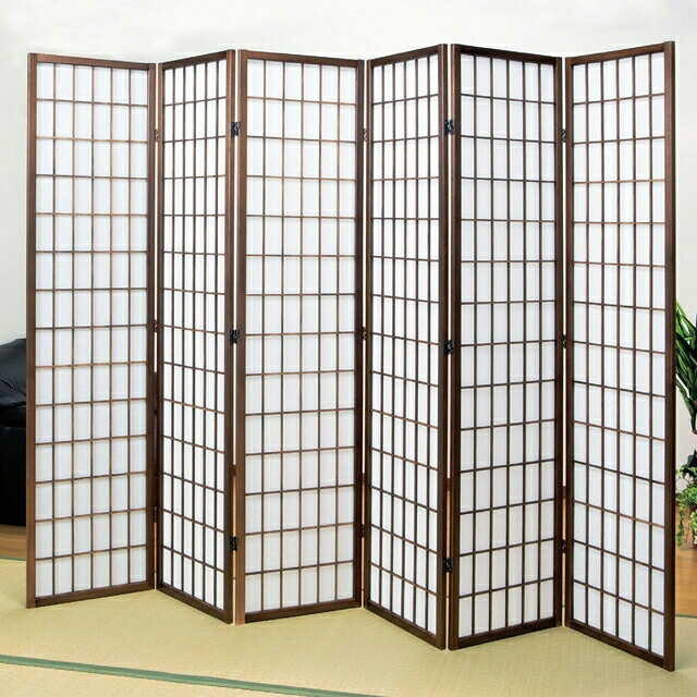 障子スクリーン 6連 ハイタイプ 匠木工 和風 衝立 間仕切り パーテーション 高さ17...