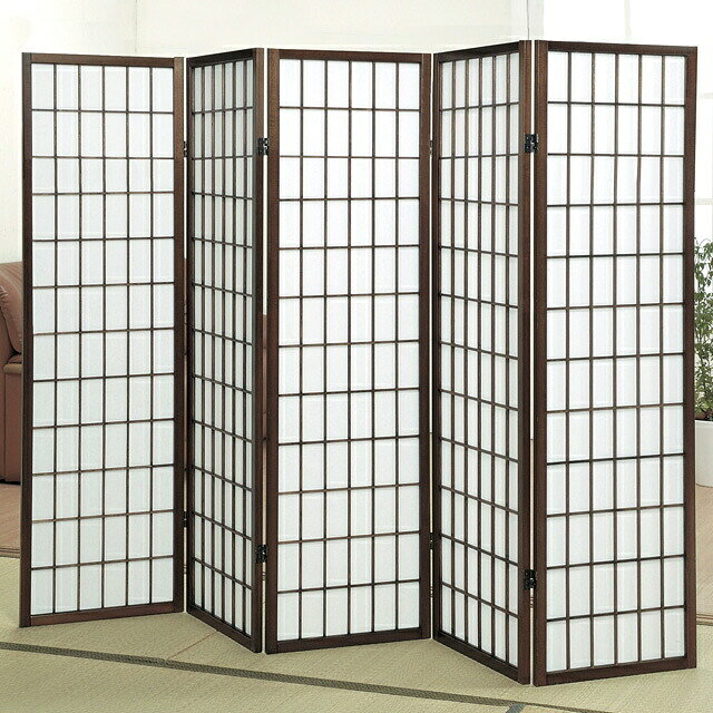 障子スクリーン 5連 ミドルタイプ 匠木工 和風 衝立 間仕切り パーテーション 高さ148.5cm 折りたたみ 自立式 破れにくい 不織布 天然木 目隠し 遮光 和室 洋室 和モダン