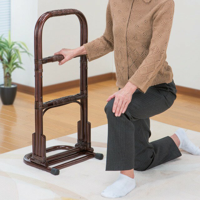 【長尺商品】【直送品】 積水樹脂 アプローチEレール 手すり本体 4m 木目 直径34×4000mm | 屋外 手摺 手すり 玄関 取付 転倒予防 介護用品 福祉用品 diy