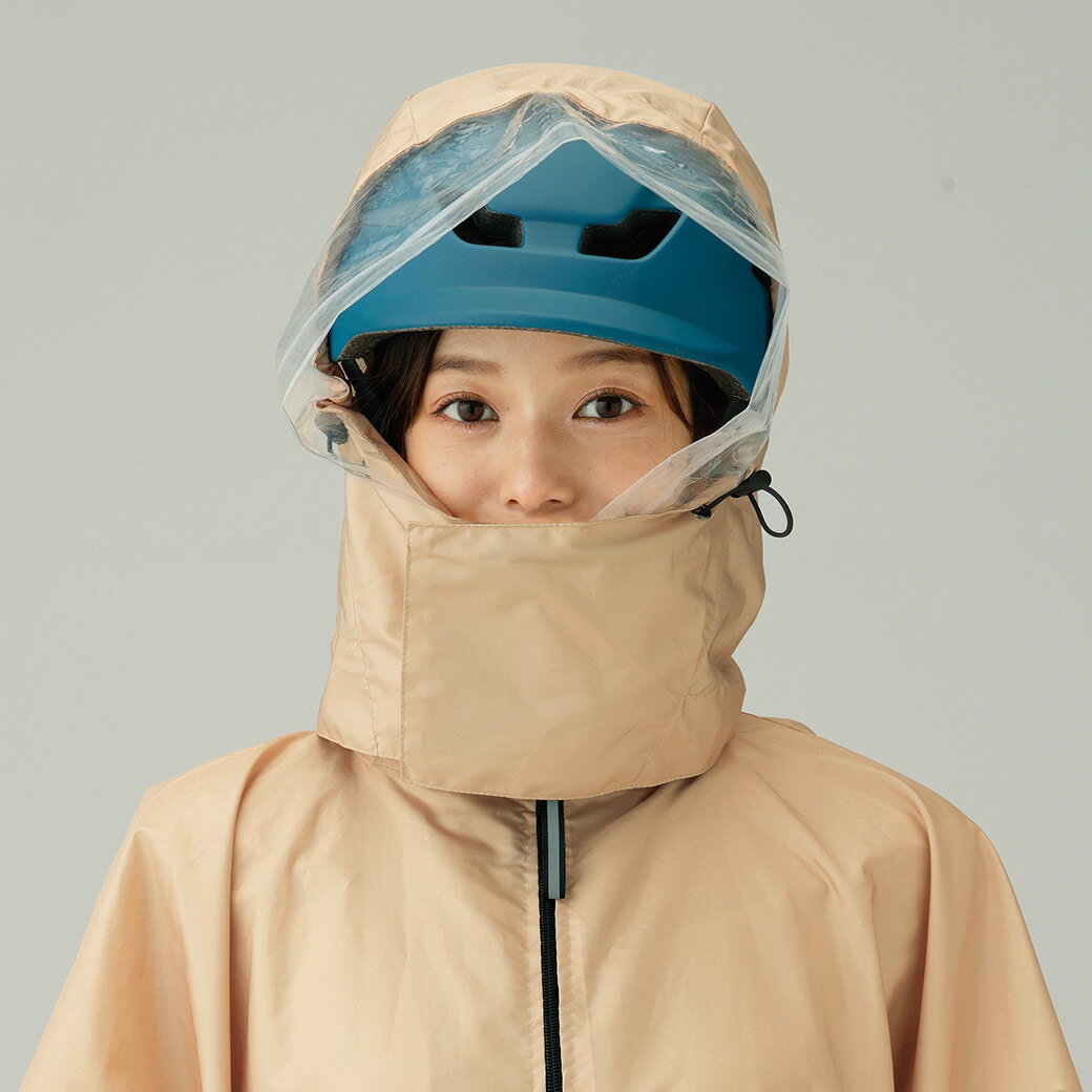 雨でも見やすい回転式レインコート レインコート 自転車 レイン 回転フード レインウェア