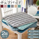 チェアパッド 2個セット 滑り止め 40x40 45x45 50x50 座布団 クッション ベロア ベルベット あったか 暖 イームズチェア用 ベルベット ベロ...