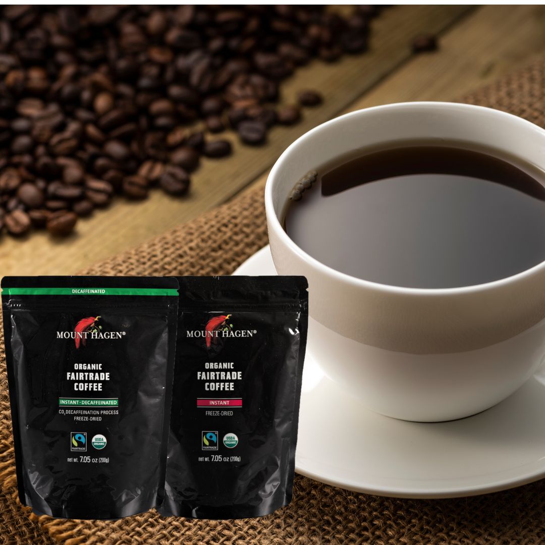 マウントハーゲンカフェインレス オーガニック フェアトレード カフェインレスコーヒー 詰め替え インスタントコーヒー 200g ギフト エスプレッソ 粉 袋 有機 デカフェ ノンカフェイン 送料無料 美味しい カフェインレス