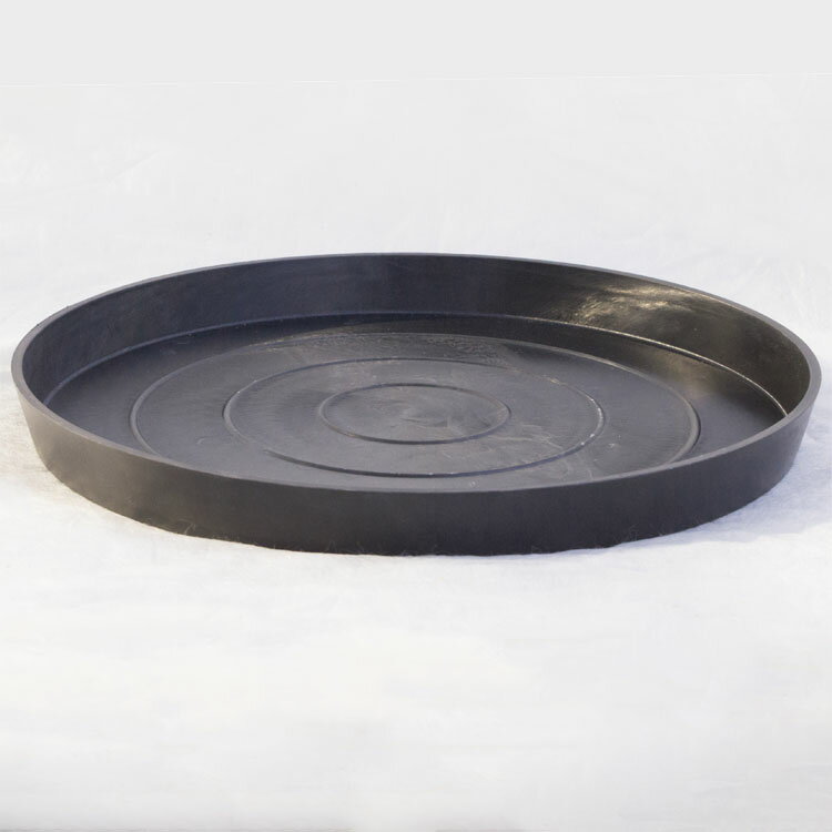 植木鉢用 専用受皿（ソーサー）樹脂製 マルチソーサー ラウンド ブラック（黒）φ36cm (内底面φ34cm)×H3.4cm