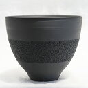 植木鉢 3Dプリンター製 ラウンドメッシュ ブラック(黒) / φ18cm×H15cm(6号)