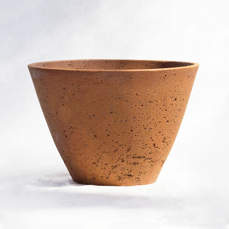 植木鉢 軽量コンクリート製 エイジング シャロー（浅鉢） ラスティー / φ20cm×H14cm（7号）