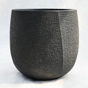 植木鉢 軽量大型 FRP製 リーヴァ バルーン アンティークブラック (黒) φ44cm×H44cm(14号)