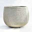 植木鉢 軽量大型 FRP製 リーヴァ ローバルーン アンティークホワイト(白)φ33cm×H25.5cm(11号)