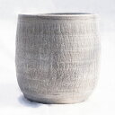 植木鉢 陶器製(ラスティック) ジャヤ バルーン ホワイト(白) φ32cm×H34cm(11号)