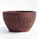 植木鉢 陶器製（ラスティック） ジャヤ シャロー（浅鉢） レッド（赤） φ22cm×H14cm（7号）