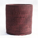 植木鉢 陶器製(ラスティック) ジャヤ シリンダー レッド(赤) φ40cm×H41cm(13号)