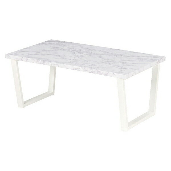 樂天商城 - フリーテーブル（マーブルホワイト）　LT-4395MWHリアルな素材感を再現した天板。スチール脚とのコントラストで、お部屋のインテリアとしての存在感を発揮します