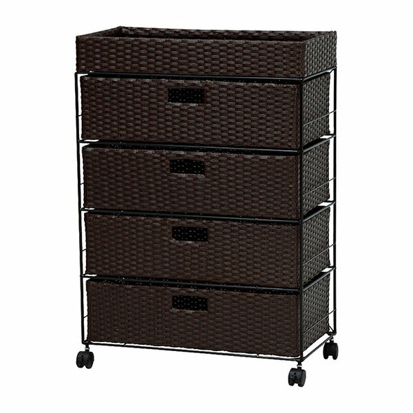 &nbsp;商品説明 ■商品サイズ（外寸）(約)幅60.5×奥行30.5×高さ85cm ■成分材質 主材:スチール、張地:ポリエチレン ■内寸及び補足説明・キャスター付・カゴ部内寸：約幅58×奥行27.5×高さ8cm・引出し内寸：約幅55....