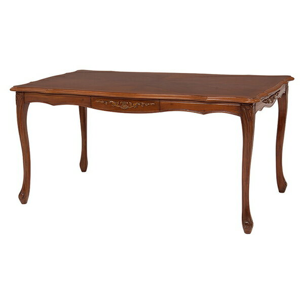 ダイニングテーブル　RKT-1462-150天然木マホガニー材を使用したエレガントダイニングテーブル　手彫り仕上げの為、1点1点の風合いが違います。 1