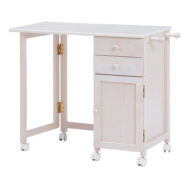 折りたたみデスク・チェアセット（ホワイトウォッシュ）　VT-7370WS+VC-7371WS