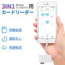 \10%OFFクーポン★P2倍!/SDカードリーダー 3in1 iPh...(2)