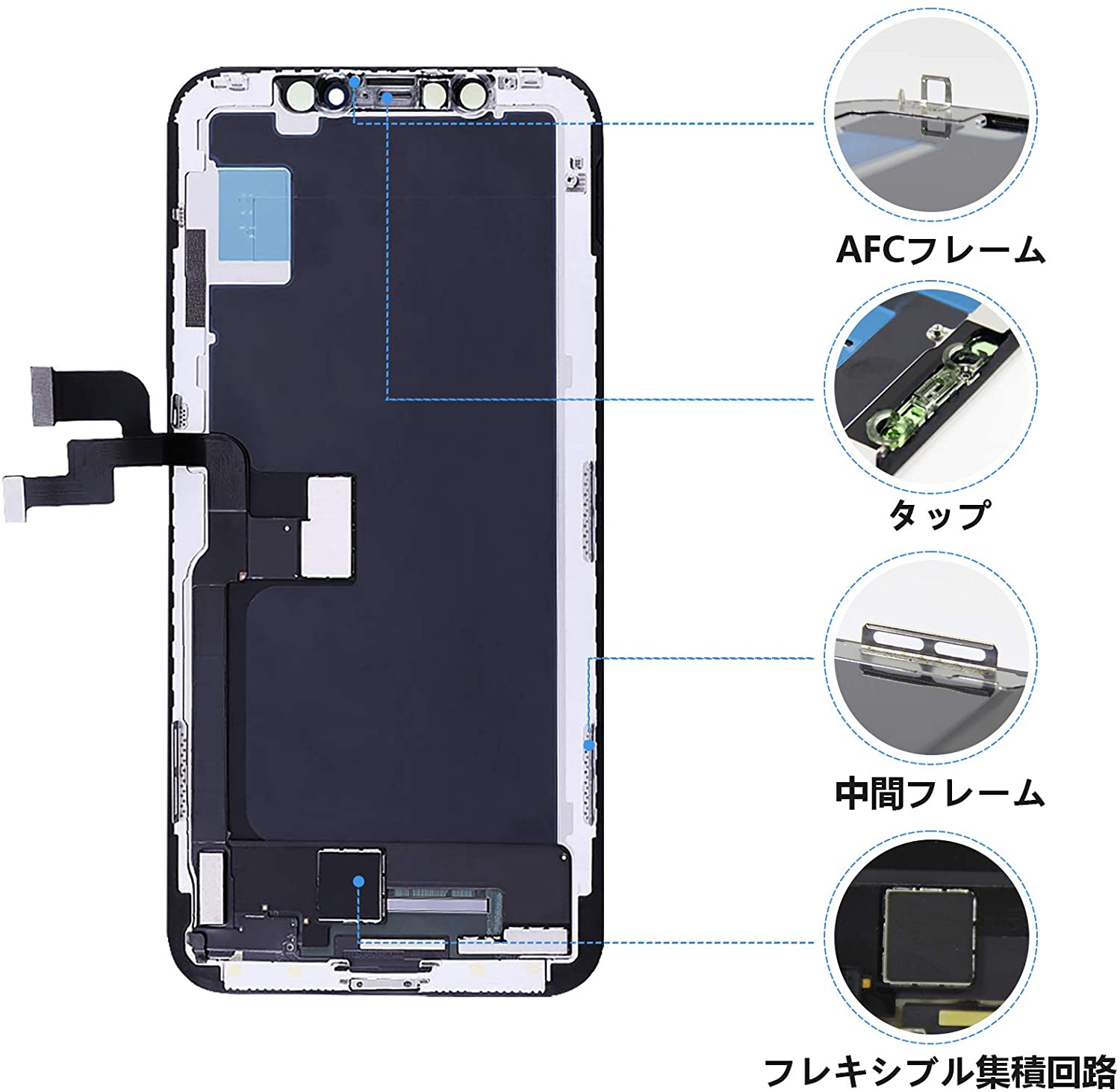 iPhone11Pro 画面交換キット 液晶交換 自己修理 液晶パネル互換品 液晶画面新品 ディスプレイ交換キット 修理工具付き 初期不良1ヵ月保証 最短翌日着 送料無料 3