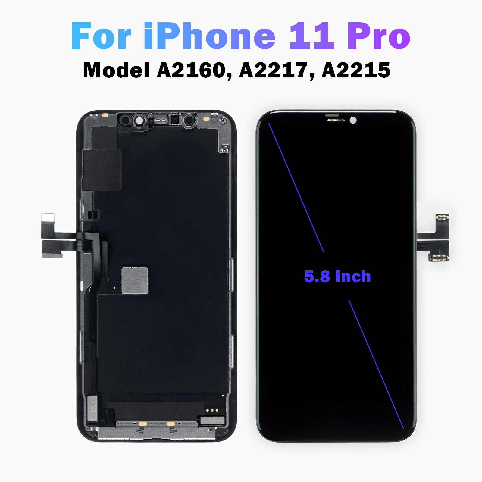 iPhone11Pro 画面交換キット 液晶交換 自己修理 液晶パネル互換品 液晶画面新品 ディスプレイ交換キット 修理工具付き 初期不良1ヵ月保証 最短翌日着 送料無料 2