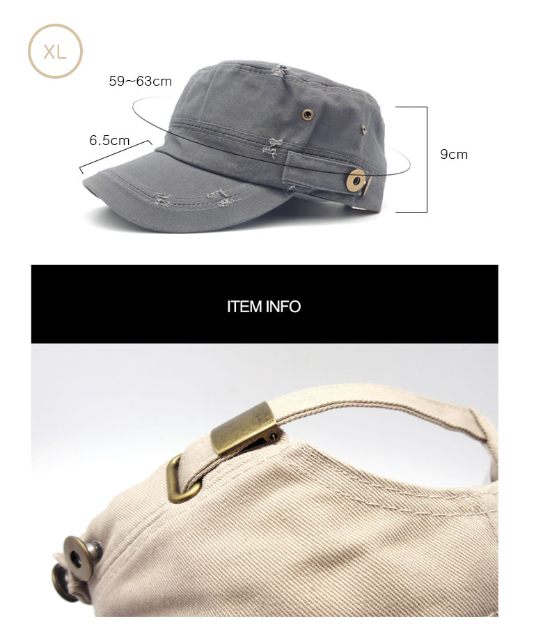 無地 BIGサイズ ボタン ワークキャップ 大きいサイズ XL L M サイズ ビックサイズ帽子 メンズ レディース 男女兼用