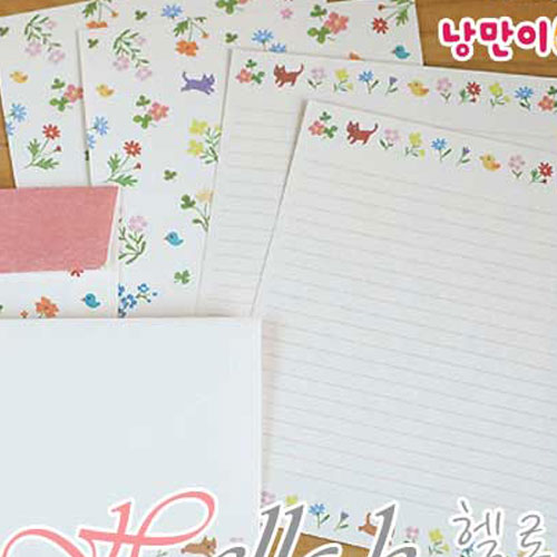 【韓国イラストNANGMANのレターセット】韓国雑貨 韓国文具 ギフト ハングル korean selectshop Hello-K【韓国雑貨】 子供の日 ギフ...